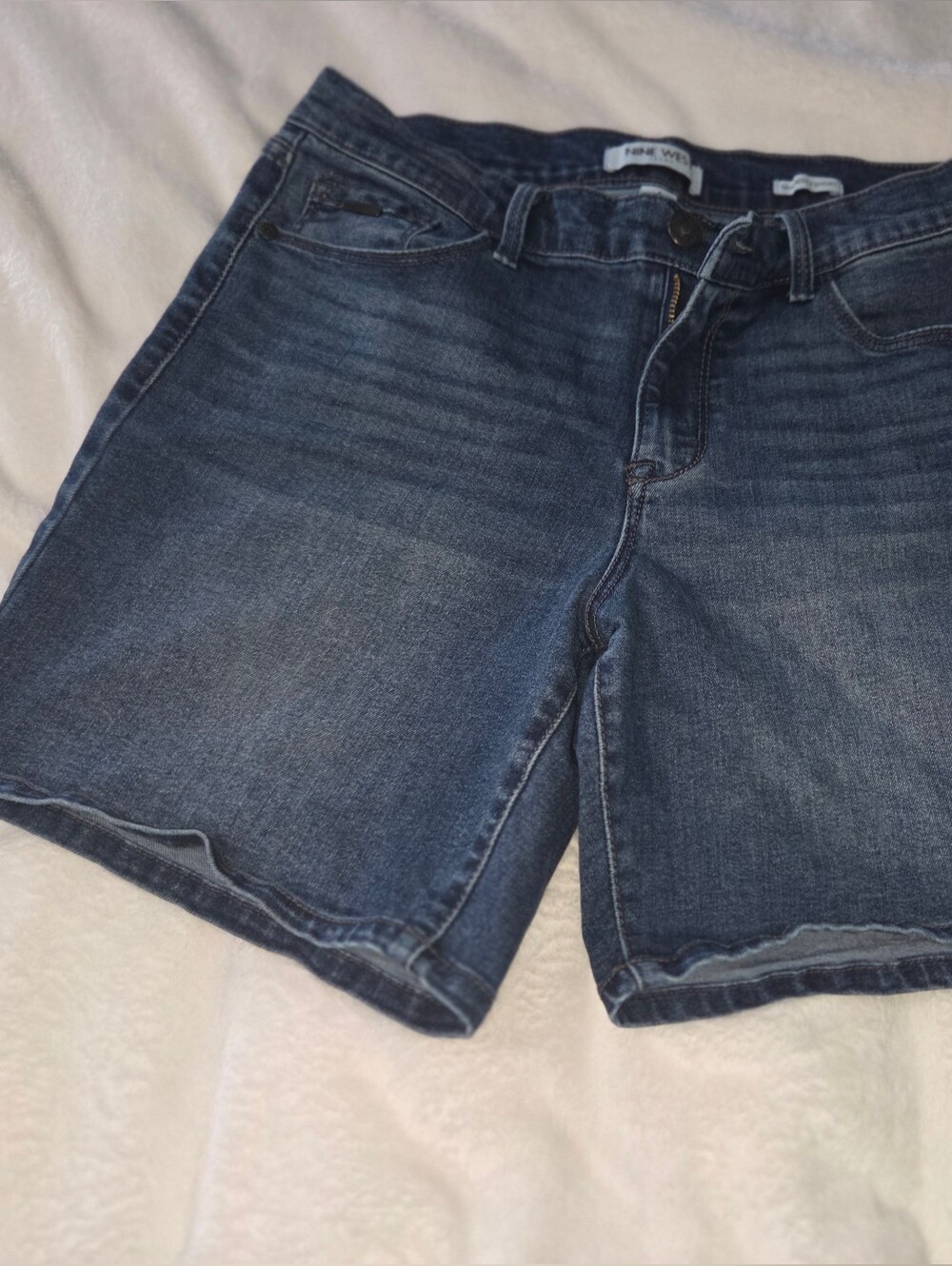 Nine West Indigo Wash Denim Shorts